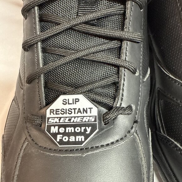 NEW Skechers Work Shoe Womens Size 12 Slip Resistant Memory Foam Relaxed Fit BLK - Picture 4 of 11